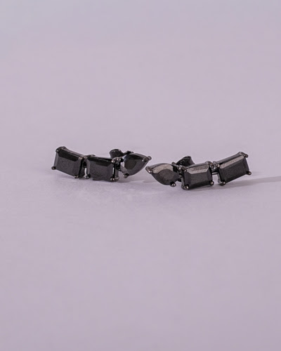 Ear Cuff Noir, Prata 925, Banho de ródio negro (foto 1)